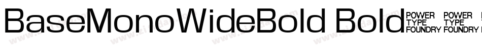 BaseMonoWideBold Bold字体转换